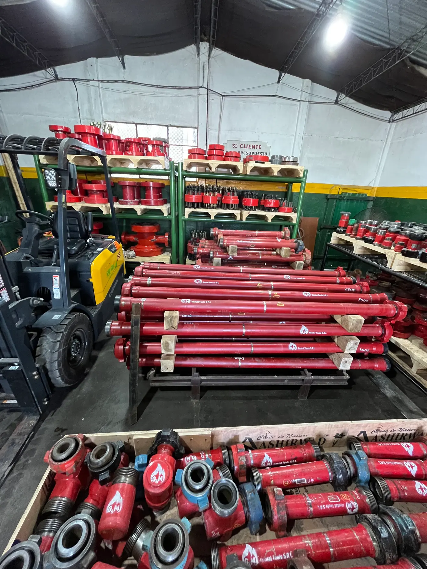 Herramientas y equipos para Oil & Gas de G&M Rental Tools en su base operativa de Neuquén