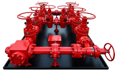 Choke manifold 15.000 PSI para control de presión en cabezal de pozo